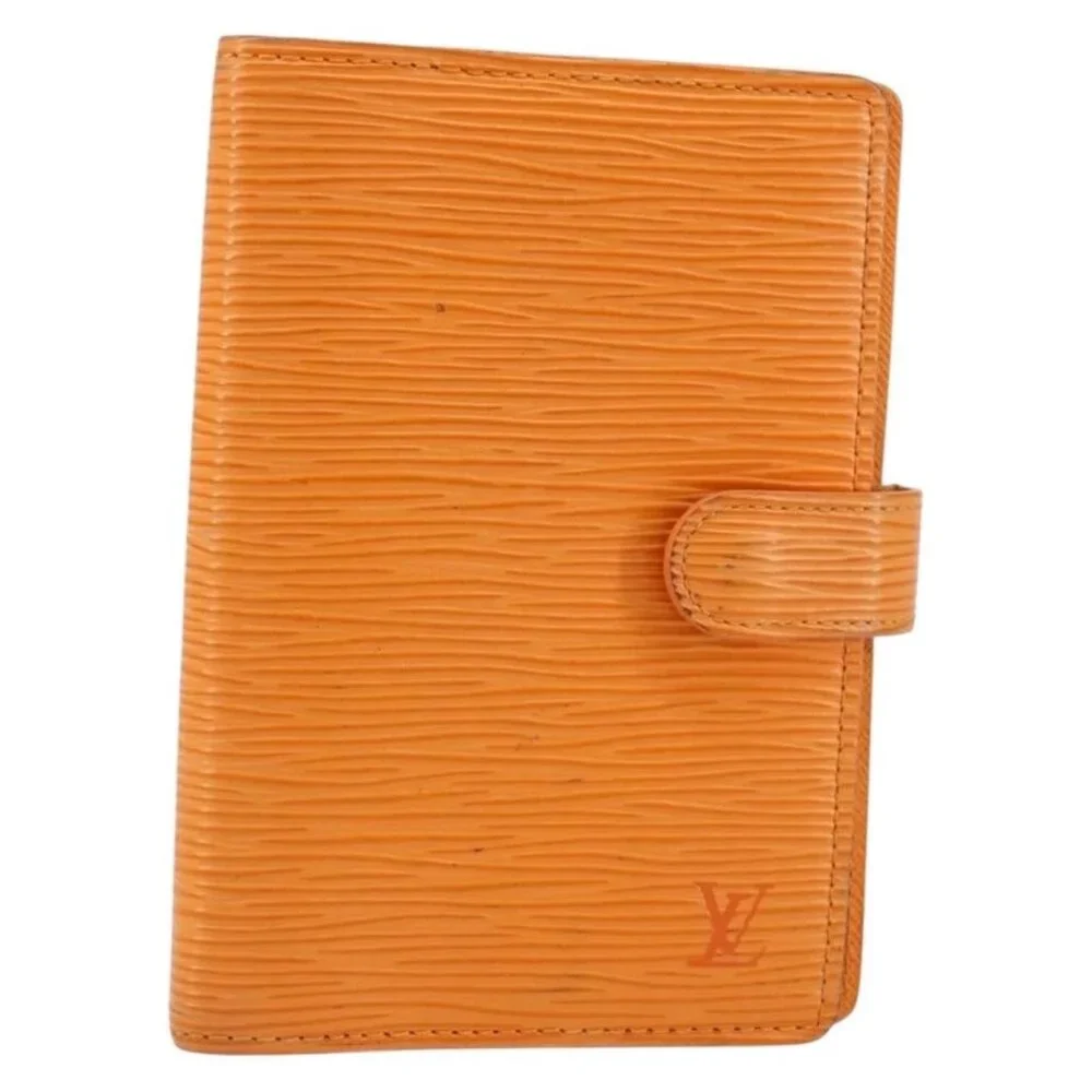 LOUIS VUITTON Epi Agenda PM Day Planner Cover Orange Mandarin R2005H Auth BA